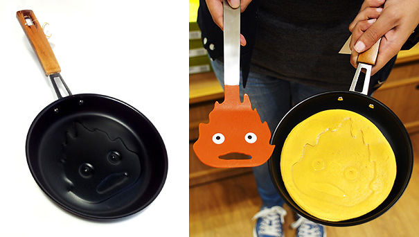 Calcifer From Howl's Moving Castle Kitchen Tool And Pancake Pan