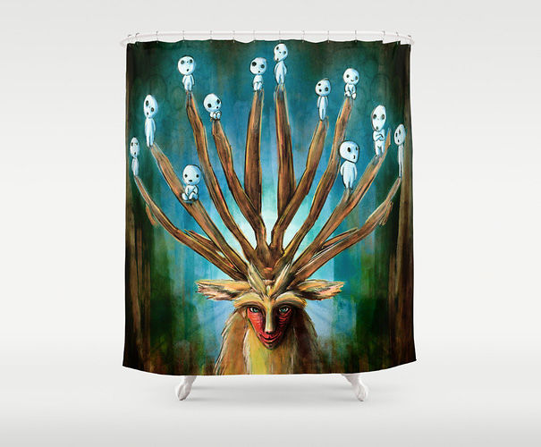 The Deer God From Princess Mononoke Shower Curtain