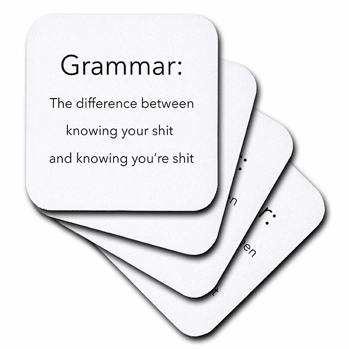 Coasters For Grammar Lover