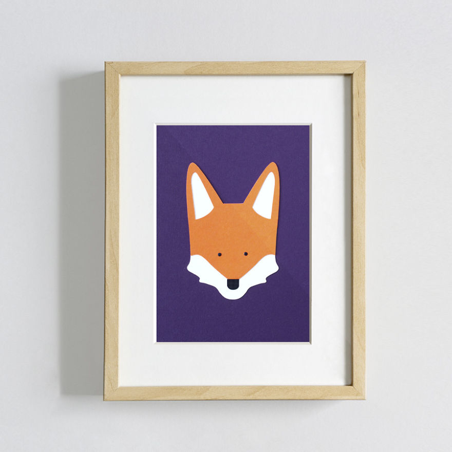 I Create Minimalist Animal Illustrations Entirely Out Of Paper