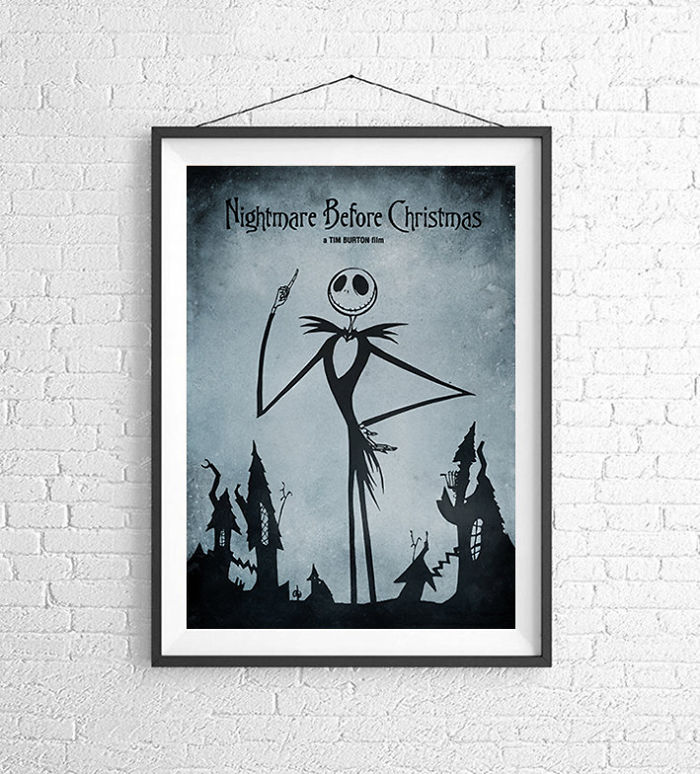 I Designed Minimalistic Posters For My Favorite Movies By Tim Burton