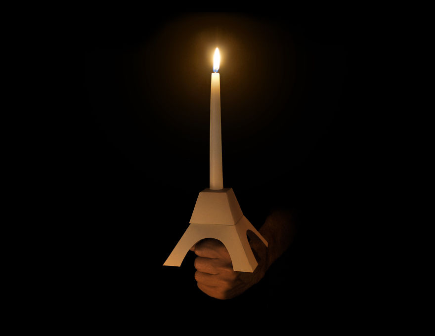I Made A Paris Peace Rally Candle Holder Template For Anyone To Print
