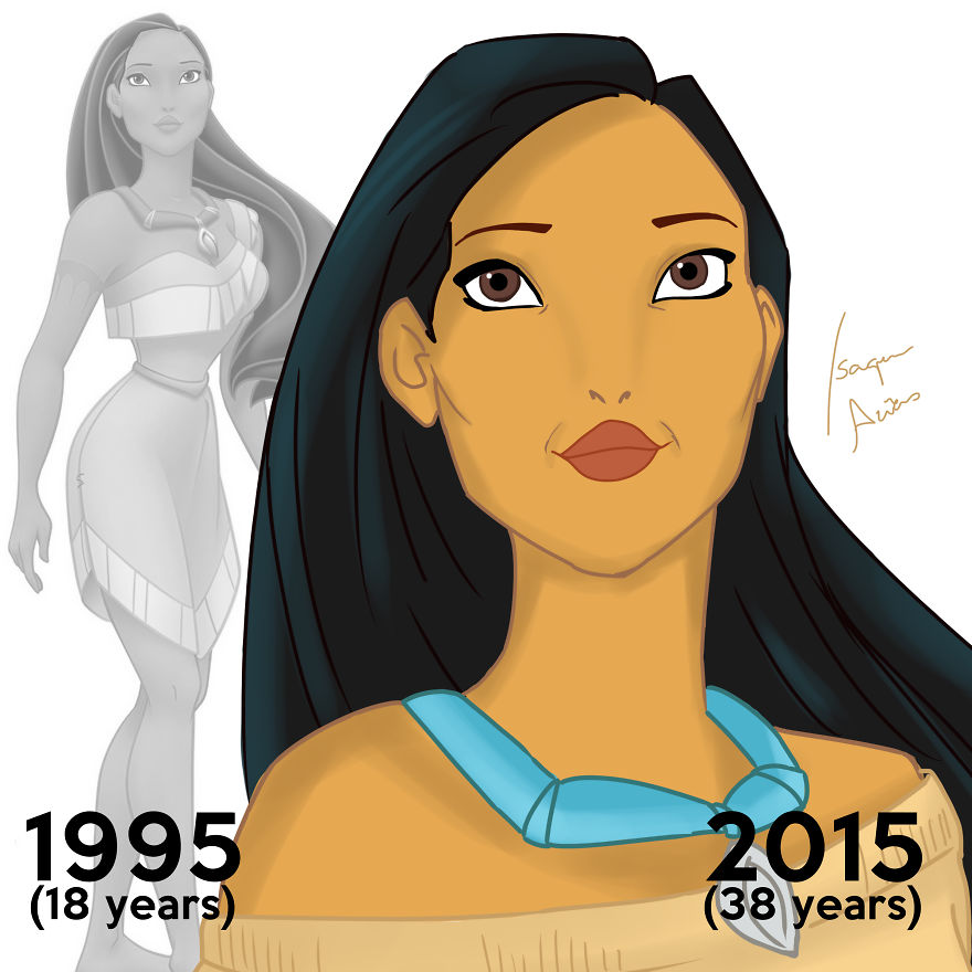 I Made Disney Princesses Look The Age They'd Be Today