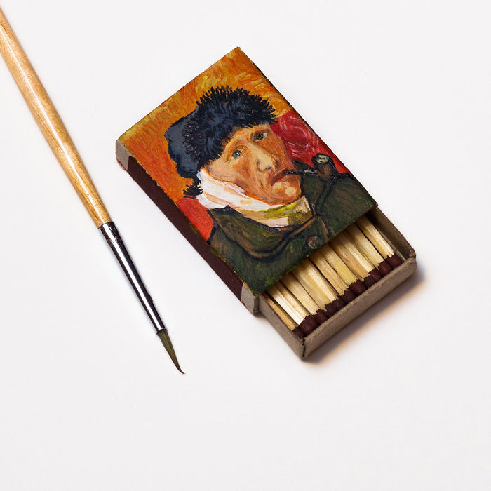 I Recreate Van Gogh Paintings On Matchboxes