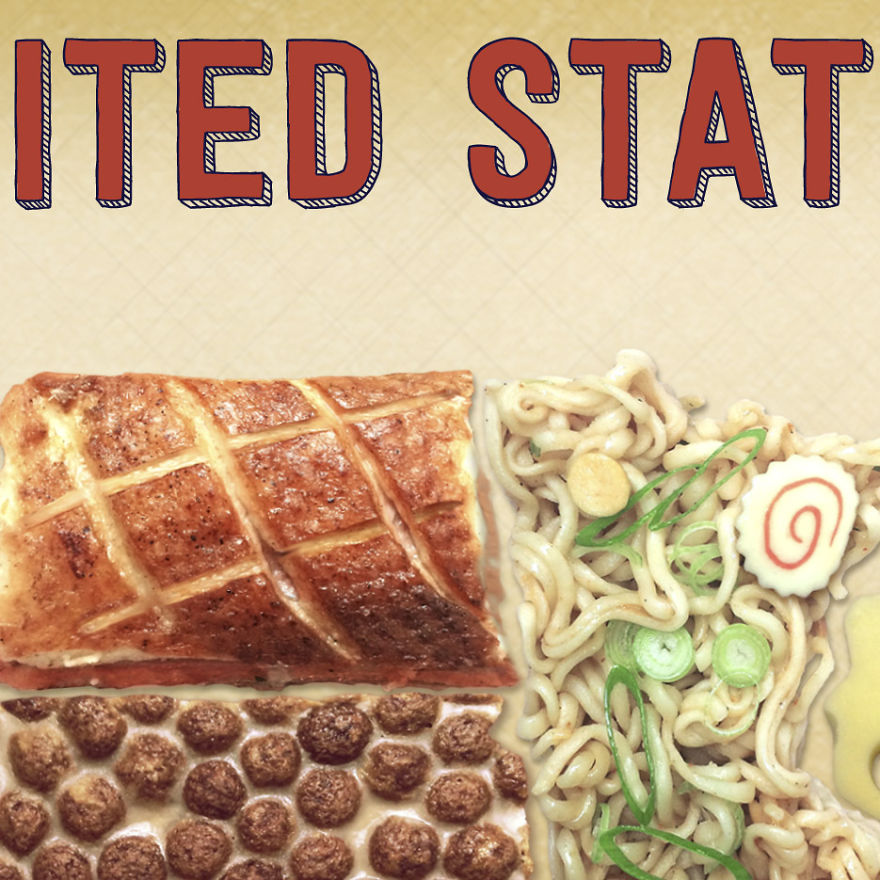 I Recreated The United States Out Of Food And Renamed Each State Appropriately