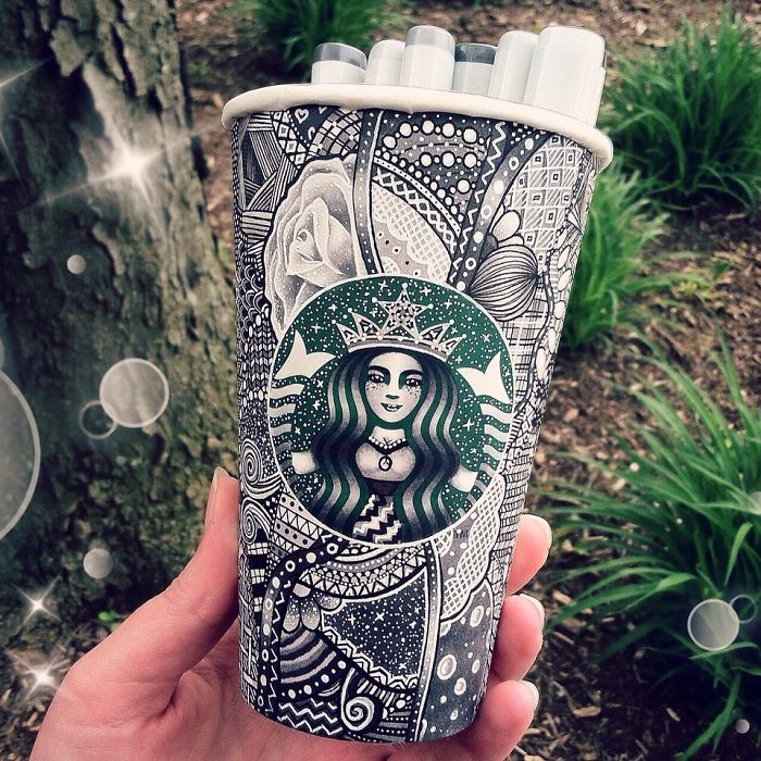I Turn Starbucks Cups Into Art
