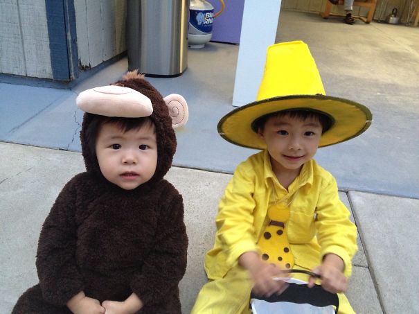 Baby Curious George And Man In Yellow Hat