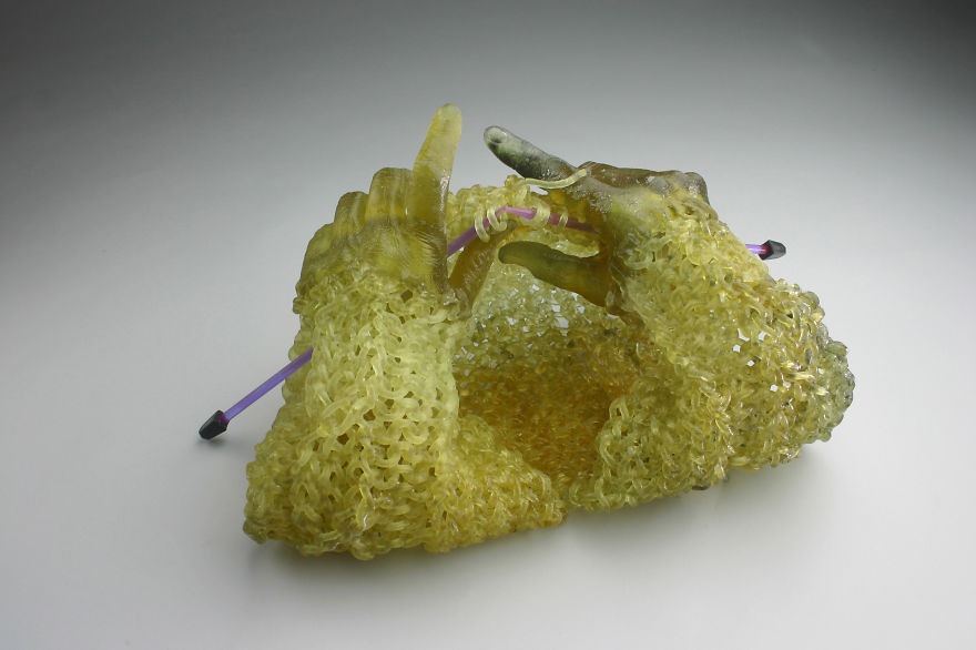 I Knit With Glass To Create Unique Sculptures