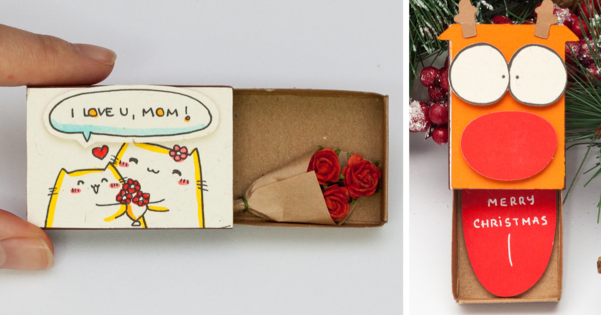 Surprise Messages Hidden In Little Matchboxes | Bored Panda