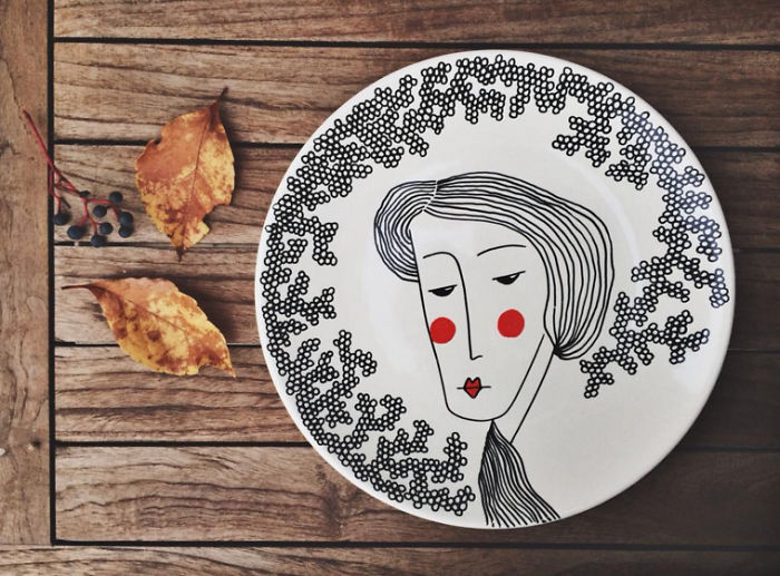 Paintings On Porcelain Inspired By The People I See In French-Style Cafes (Part 2)