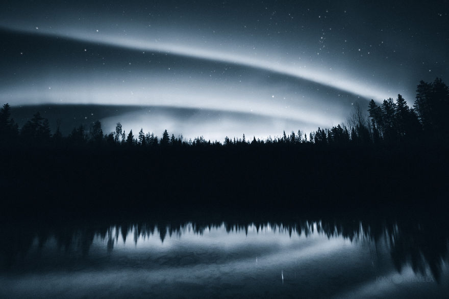 My Photo Series Of Northern Lights In Monochrome