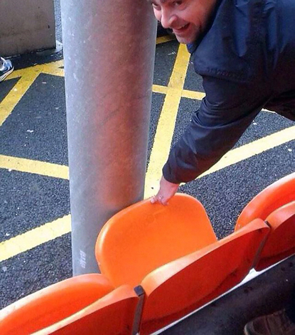A Bolton Fan Paid £25 For This Seat In The Away End At Blackpool