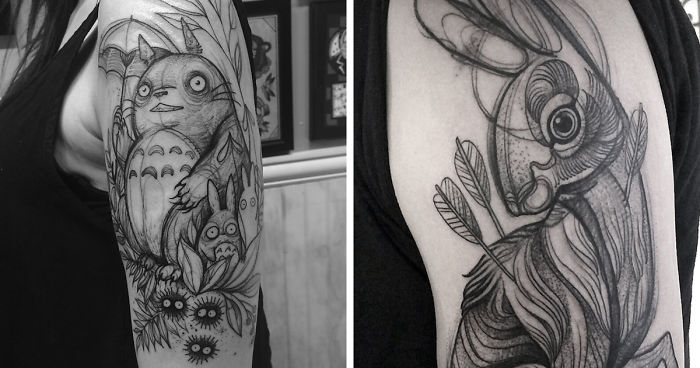 Tattoos that look like pencil drawings