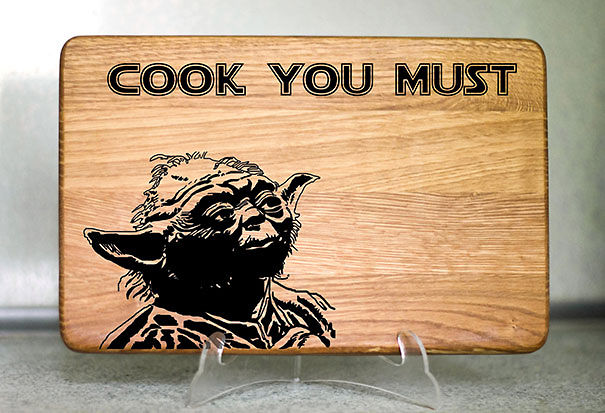 Yoda Engraved Cutting Board