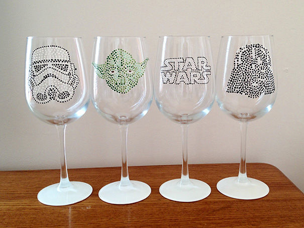 Star Wars Set Of 4 White Wine Glasses