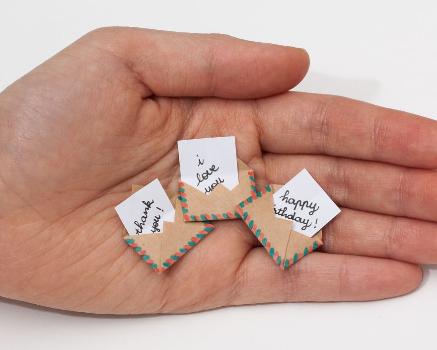 Tiniest Miniature Hand-Written Letters and Envelope from Shop3XU