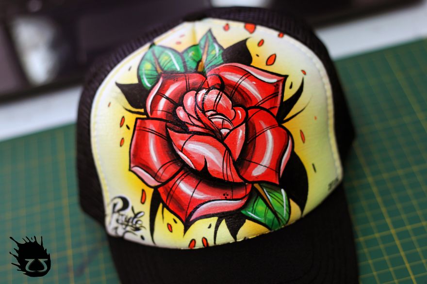 I Turn Hats Into Works Of Art By Painting Them