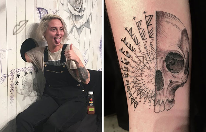 People Put Their Arms In A Hole, Letting This Tattoo Artist Ink Whatever He Wants