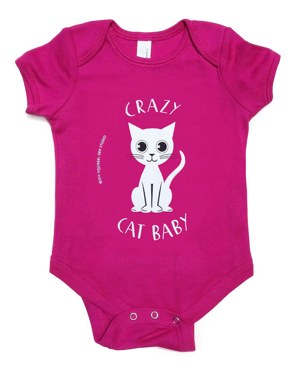 "crazy Cat Baby" Romper