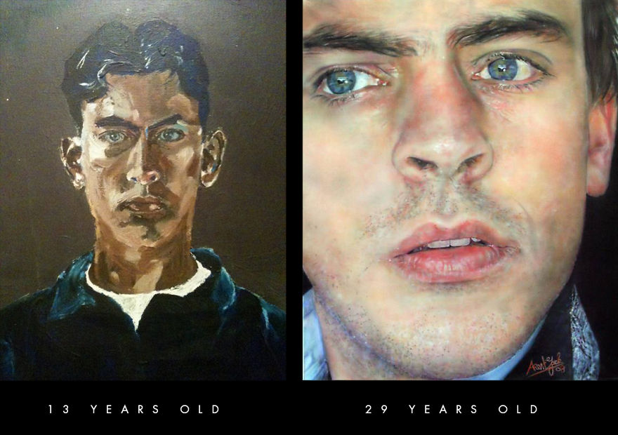 Self Portraits, 16 Years Difference