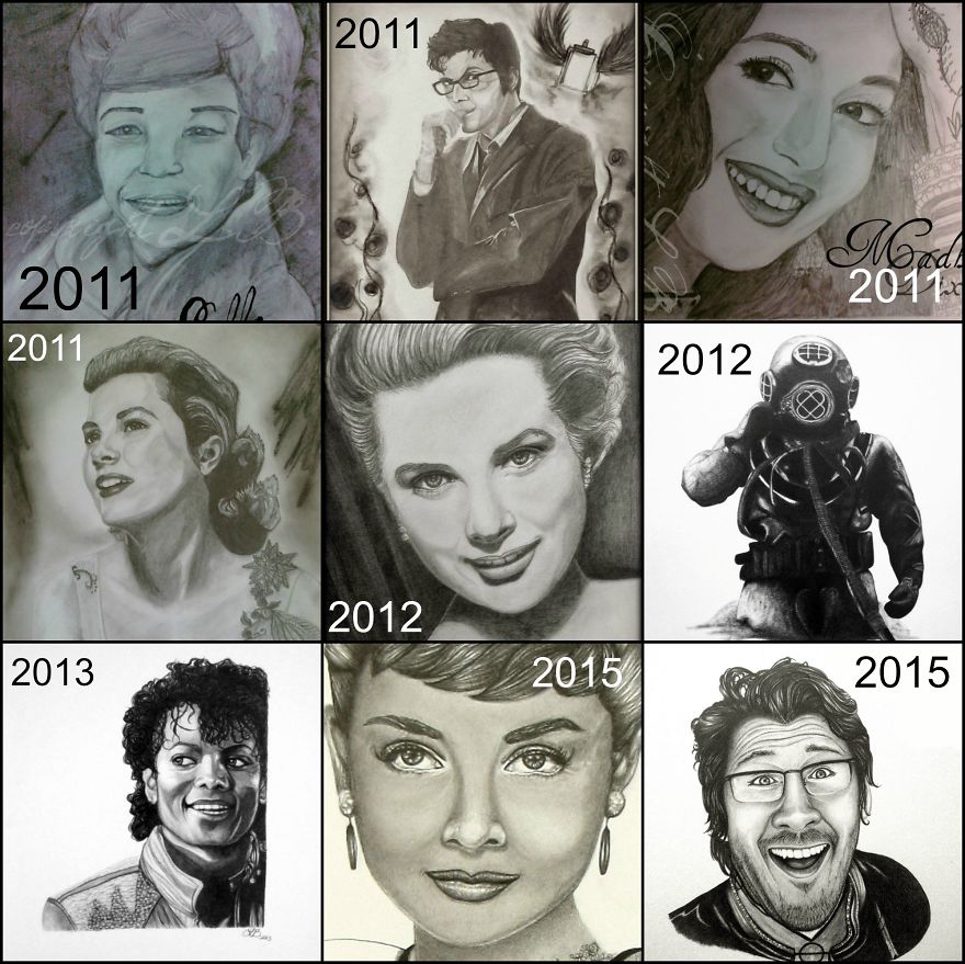 Drawing Progress Over 4 Years :)