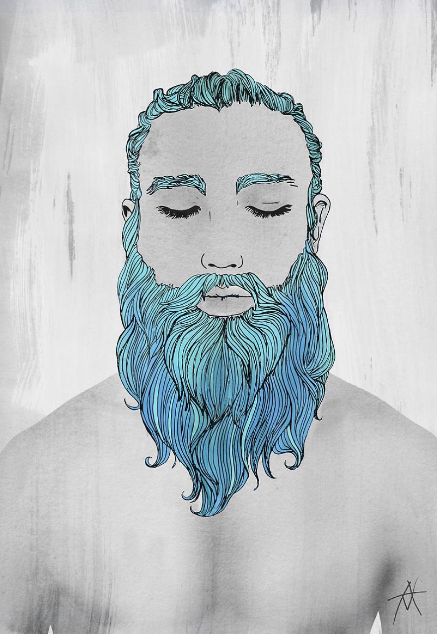 I 'Feminise' Male Beards To Celebrate Gentle Men