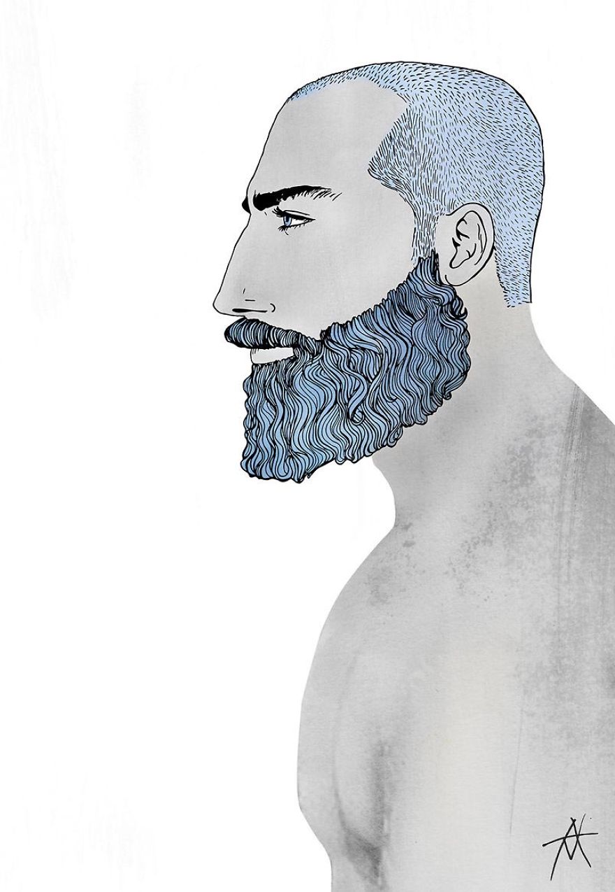I 'Feminise' Male Beards To Celebrate Gentle Men