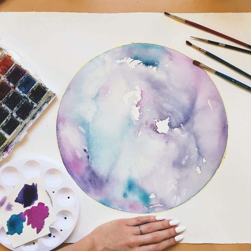I Watercolor Healing Moons And Crystals To Bring Light To Our Broken And Hurting World