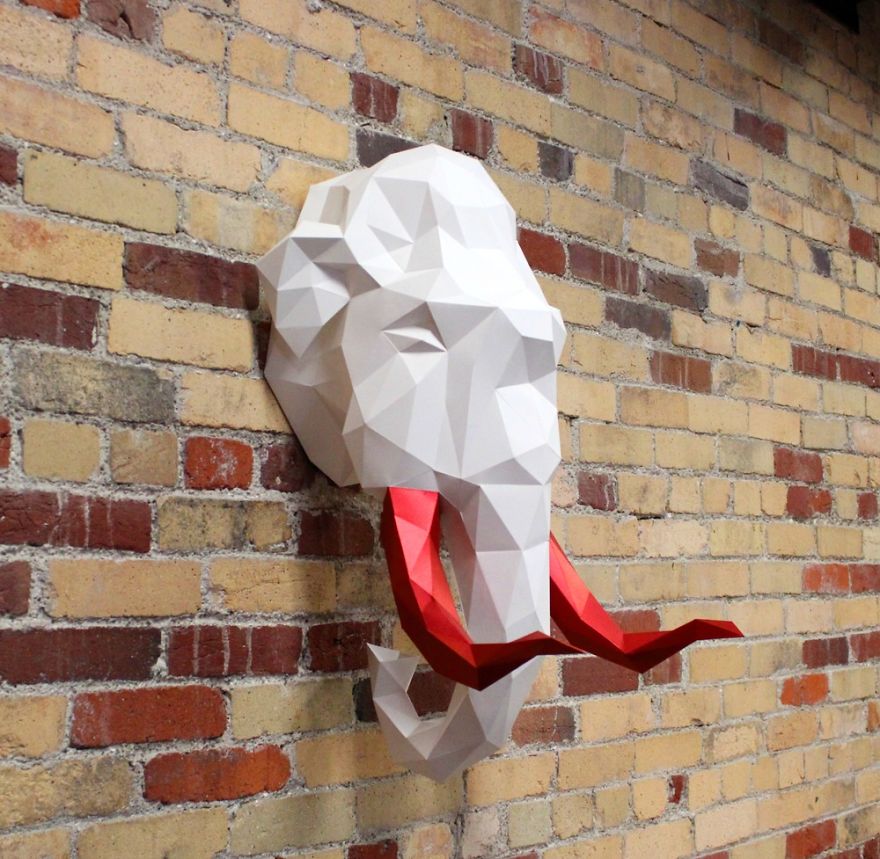 I Make Animal Heads Out Of Paper