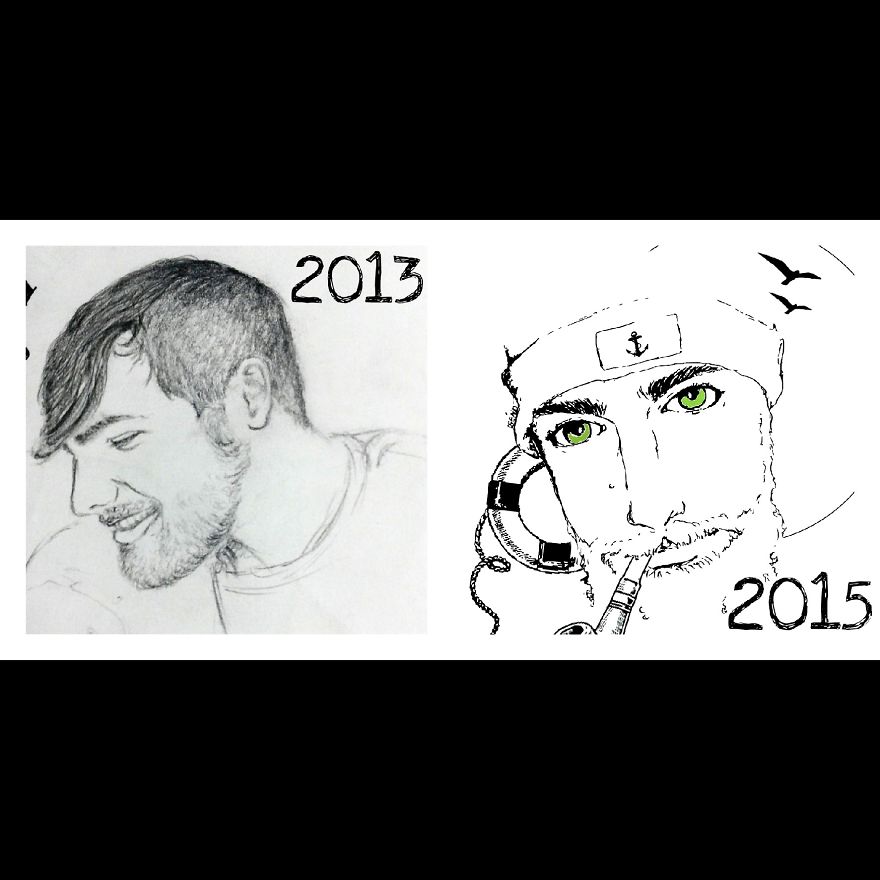 Same Person's Portrait...2 Years Of Progression :)