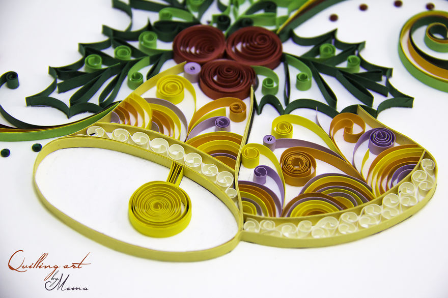A Mother Of Two Creates Amazing Art Using Quilling Paper