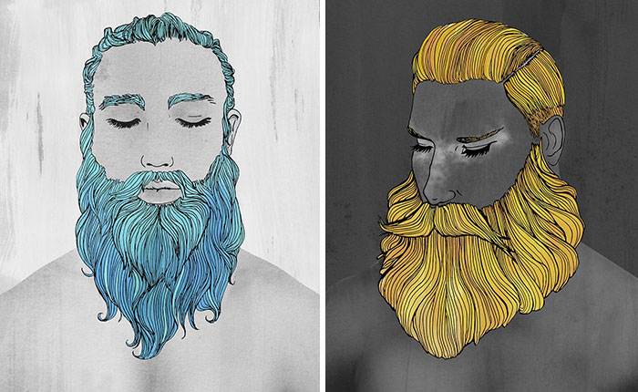 I ‘Feminise’ Male Beards To Celebrate Gentle Men