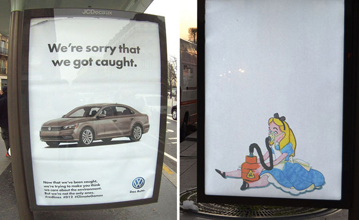 Artists Fill Paris With 600 Fake Ads To Protest Corporate Sponsorship Of Climate Conference