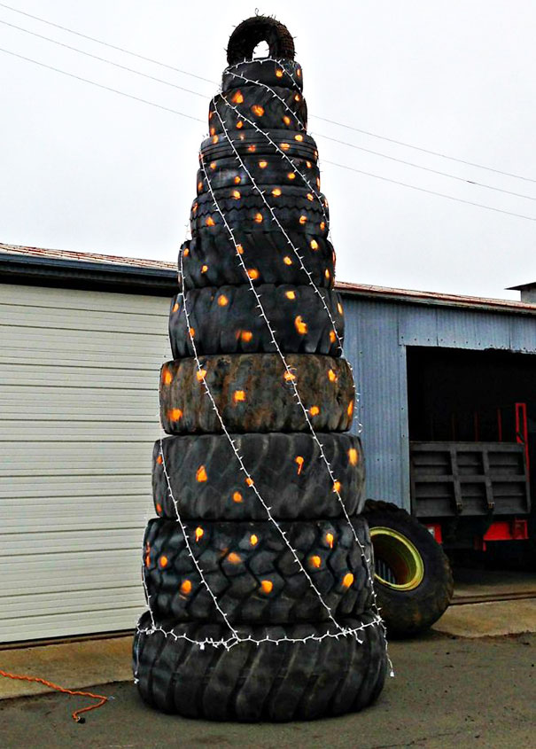 Truck Tires Christmas Tree