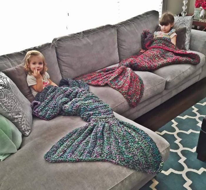 Crocheted Mermaid Tail Blankets By Melanie Campbell