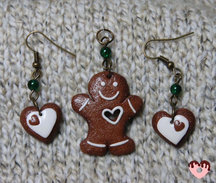 Cute Polymer Clay Jewelry I Made For Christmas!
