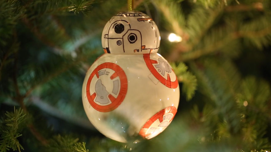 Diy Starwars Christmas Ornament That I Made To Celebrate The Release Of The New Movie