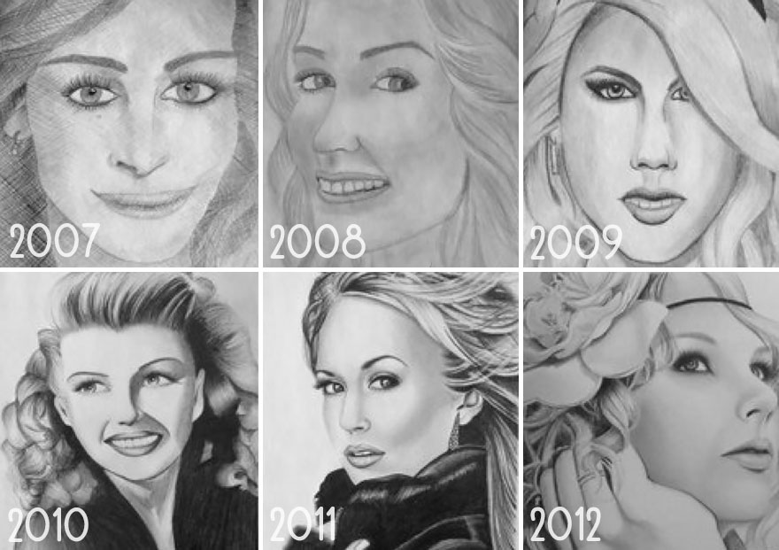My Drawing Progress 2007 - 2012