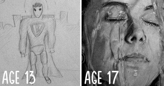 72 Before And After Drawings Show Practice Makes Perfect