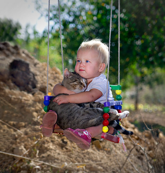 Boy With His Cat