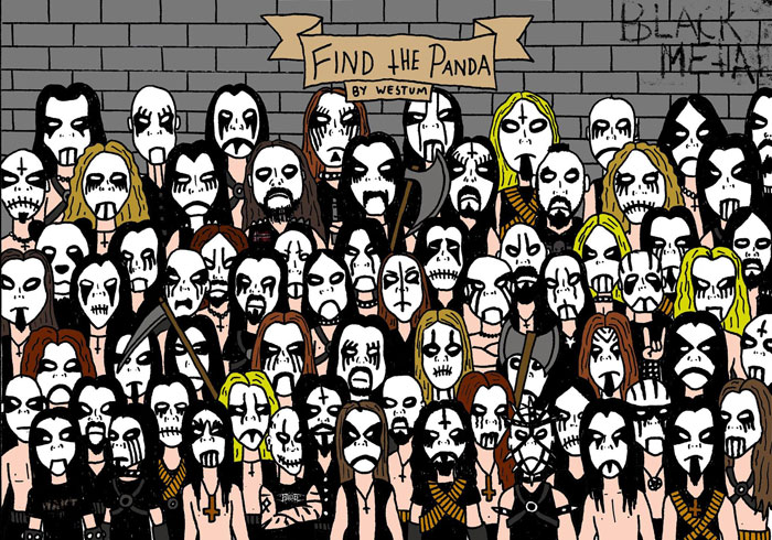 Finding The Panda In A Black Metal Crowd Is Almost Impossible