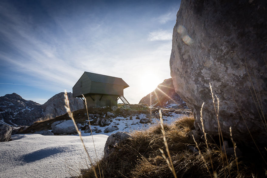 Former WW1 Bunker Transformed Into A Cozy Cabin For Mountaineers