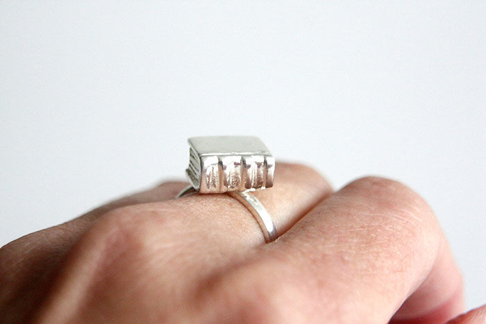 Silver Book Ring
