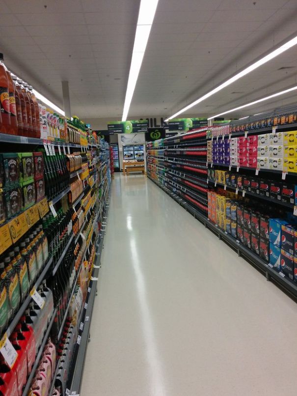 A Perfectly Aligned Grocery Isle.
