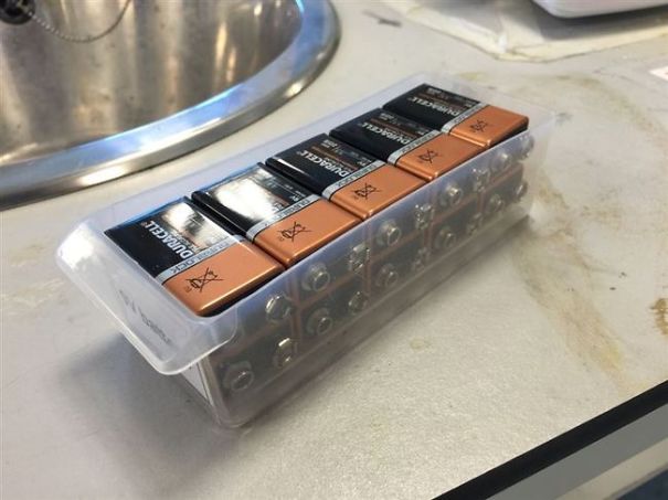 The Way That These Batteries Fit In Their Container.