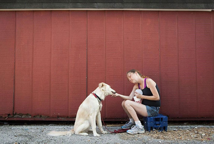 Homeless Girl Rose With Her Dog Junior