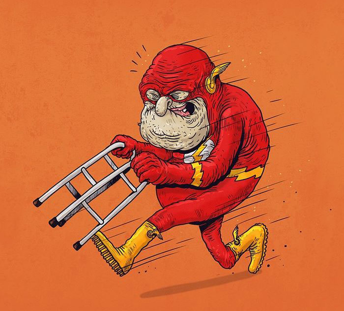 How Would Superheroes Look If They Grew Old?
