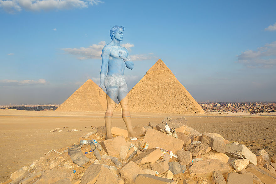 I Camouflaged A Model Into The Seven Wonders Of The World