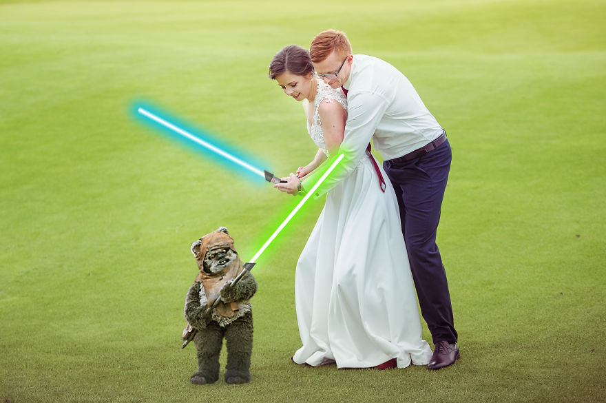 I Changed My Wedding Photos To Add A Bit Of Star Wars To Them