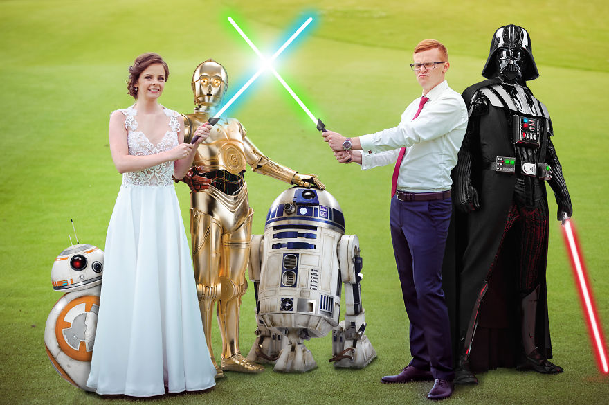 I Changed My Wedding Photos To Add A Bit Of Star Wars To Them